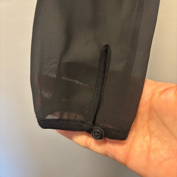 Sunday Best Aritzia black sheer crop with open back slit. - Picture 5 of 7